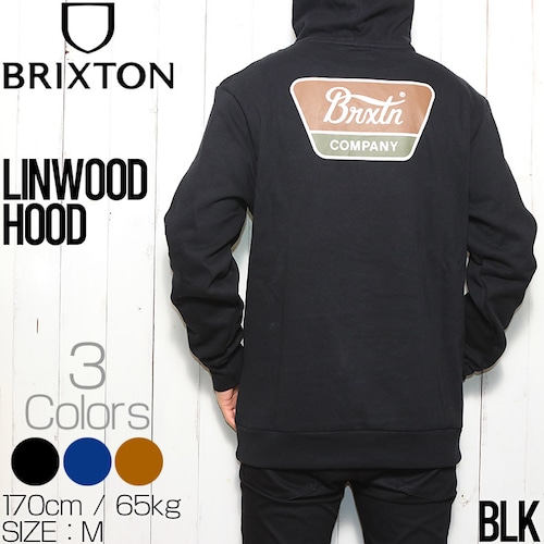 プルオーバーパーカー フーディ BRIXTON ブリクストン LINWOOD HOOD 22337BLKL