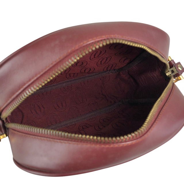 Cartier カルティエ マストライン ショルダーバッグ ボルドー レザー vintage ヴィンテージ オールド tubex6