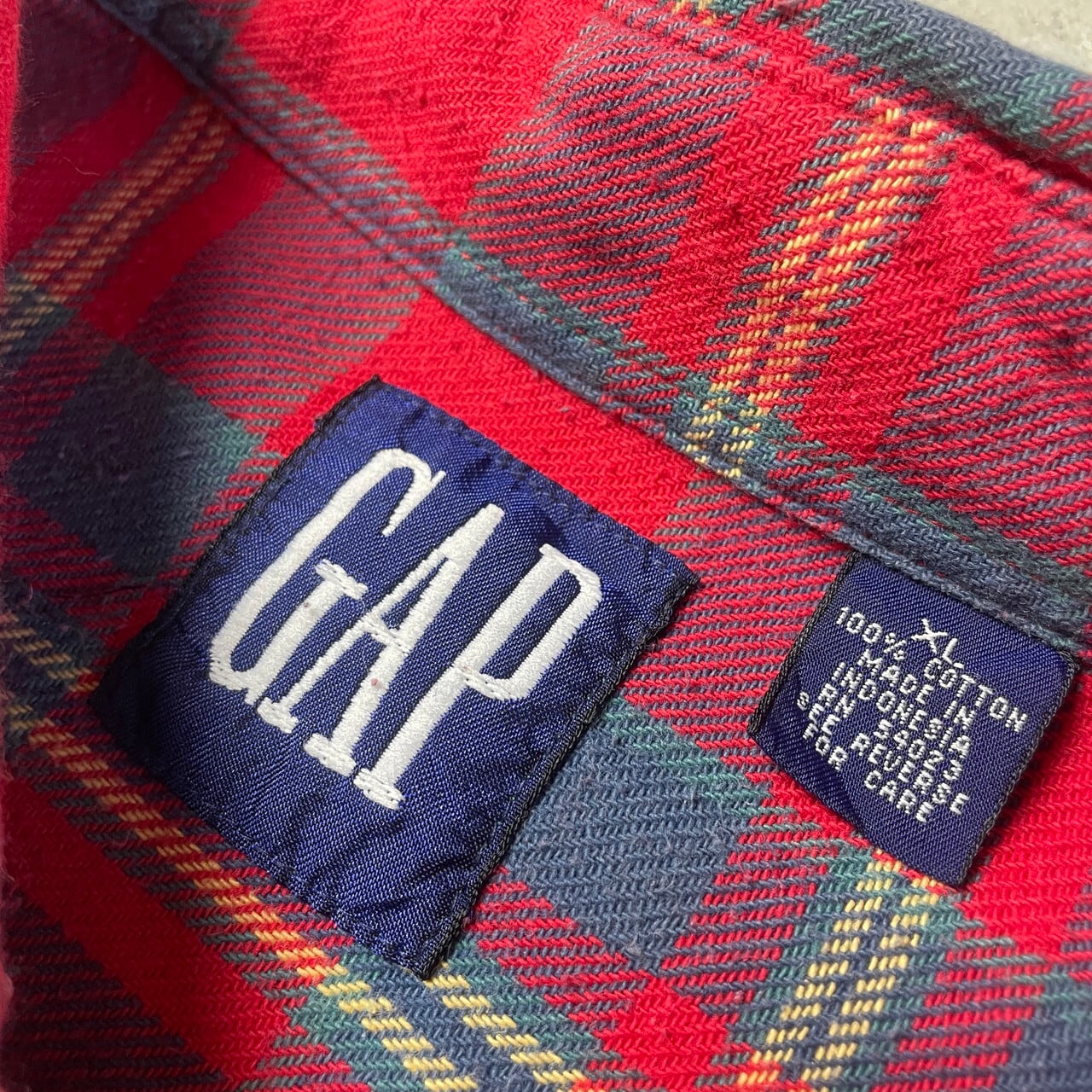 90年代 GAP オールドギャップ チェックシャツ ライトネルシャツ メンズ