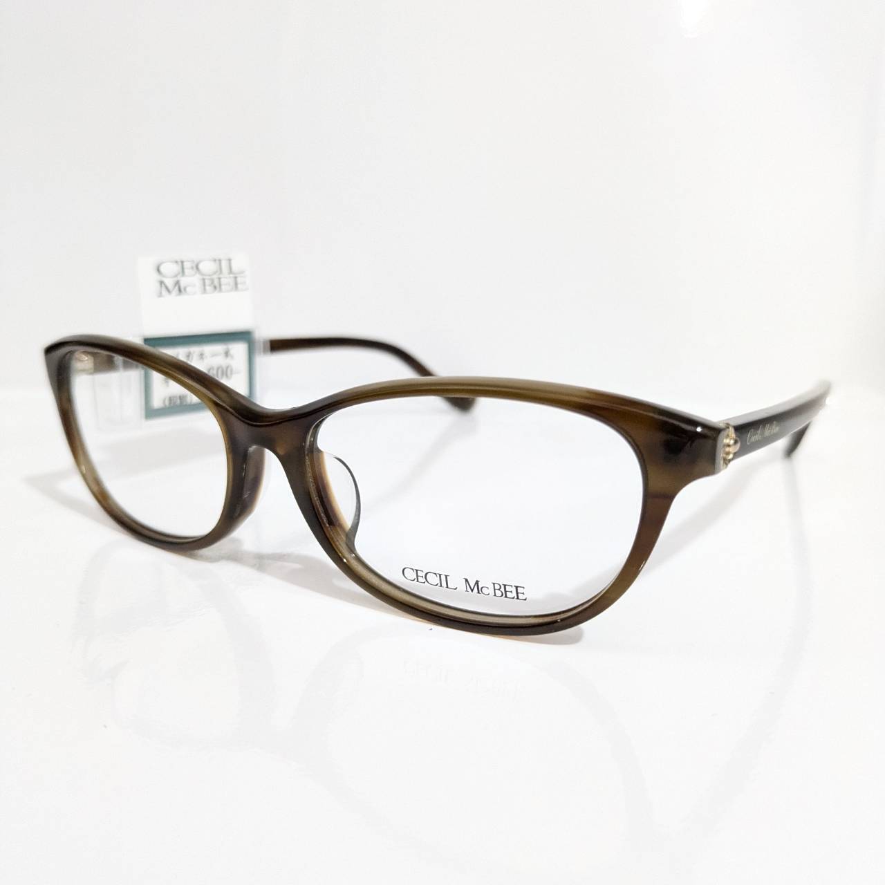 【CECIL McBEE】オーバルセルフレーム ブラウン