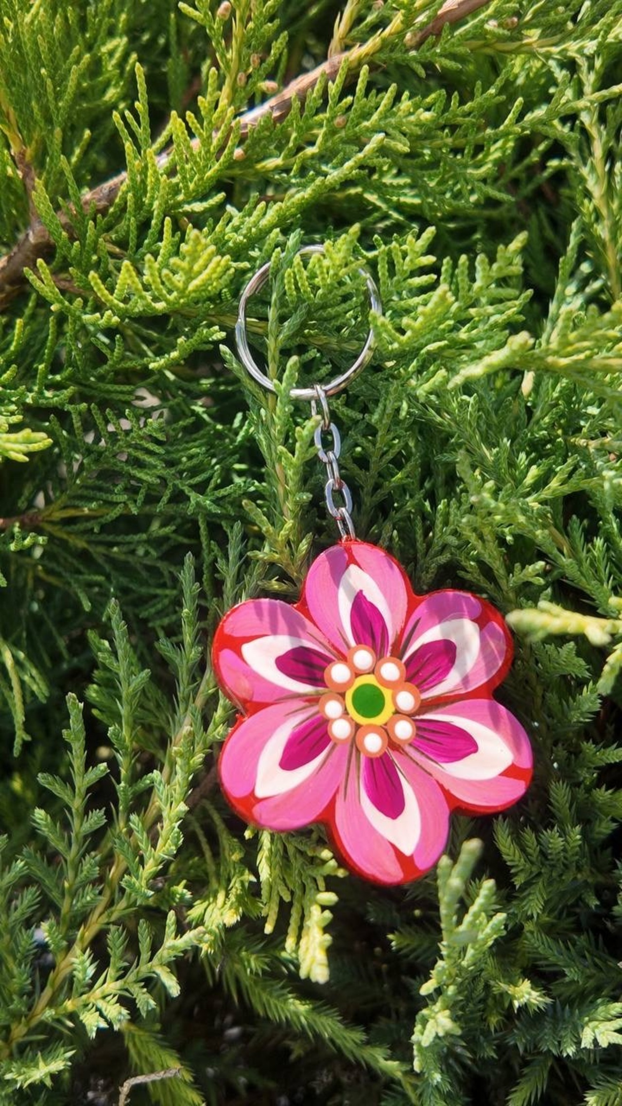 木製キーホルダー・花（製作者：巨匠ホメンコ作） - 3