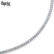 4mm 50cm  luxury tennis necklace silver