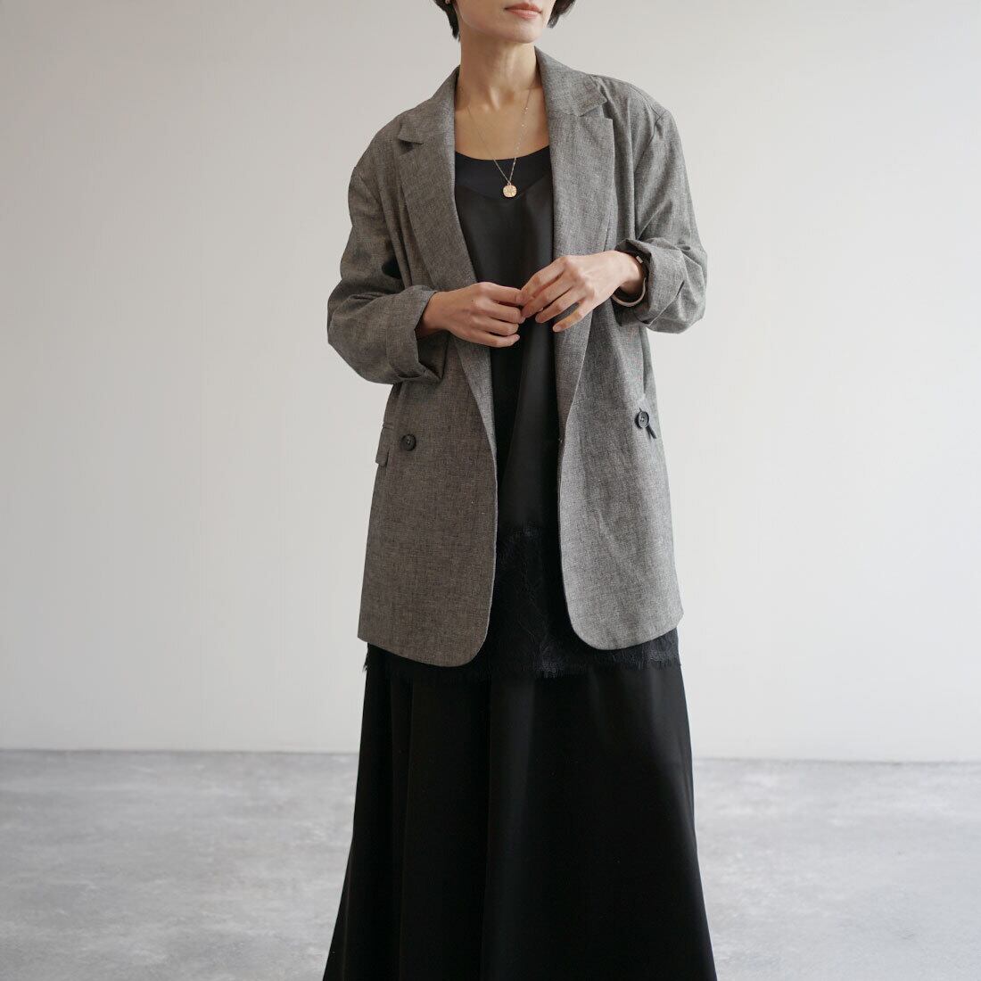 麻混ライトジャケット | FASHFREN/ファッシュフレン