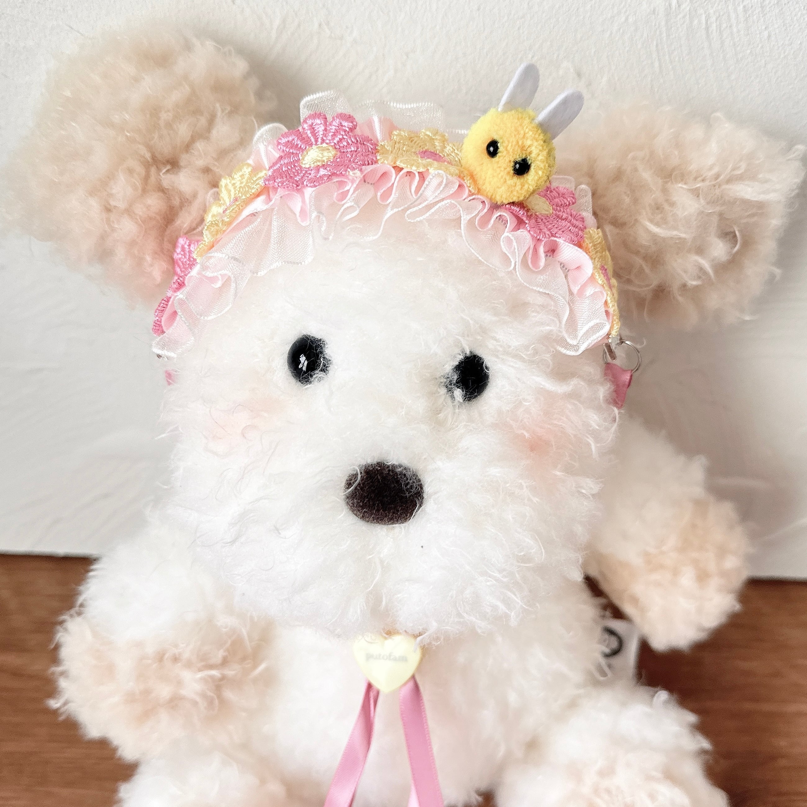 はちさんヘットドレス　ホワイト・ピンクbr