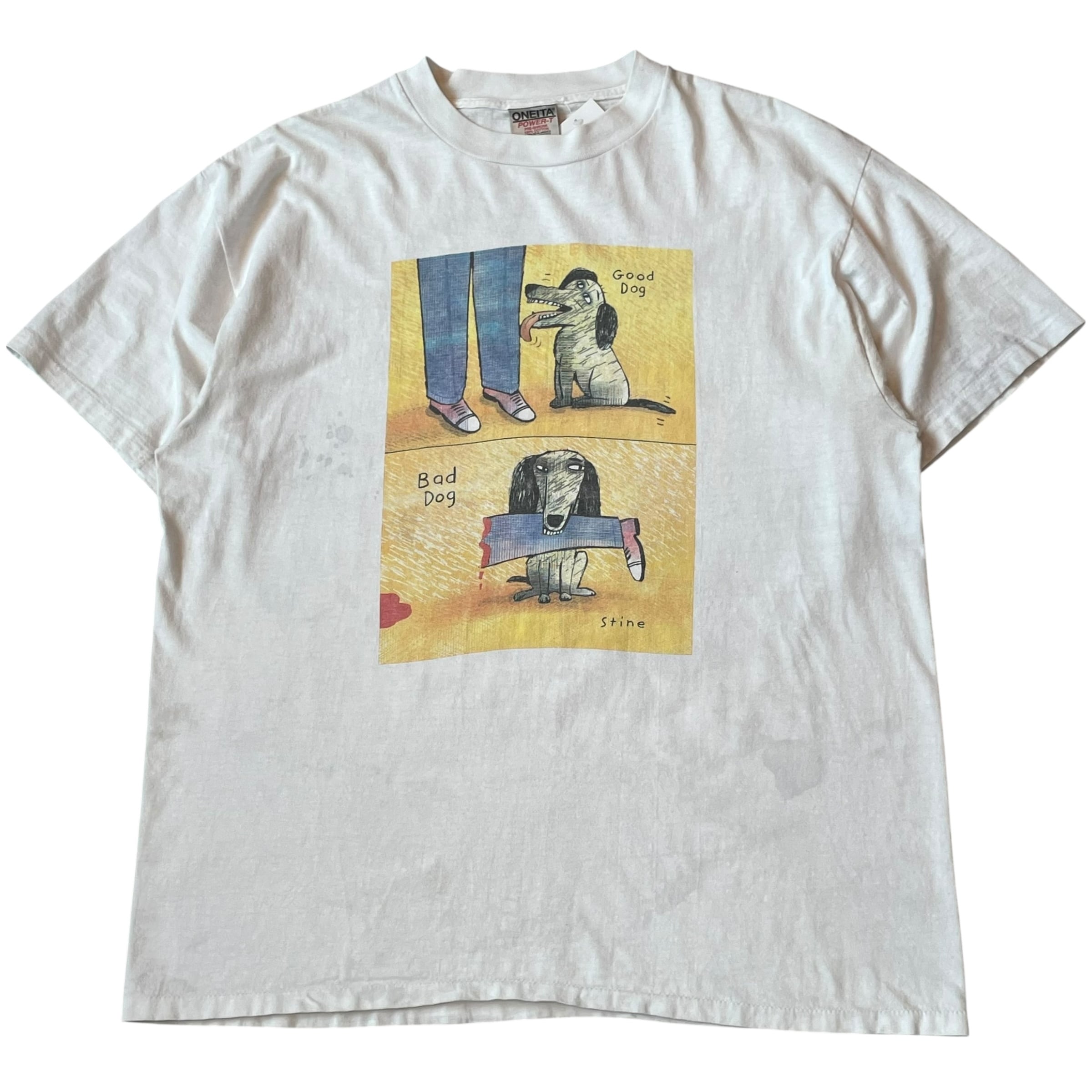1990s Richard Stine "Good Dog Bad Dog" T-shirt