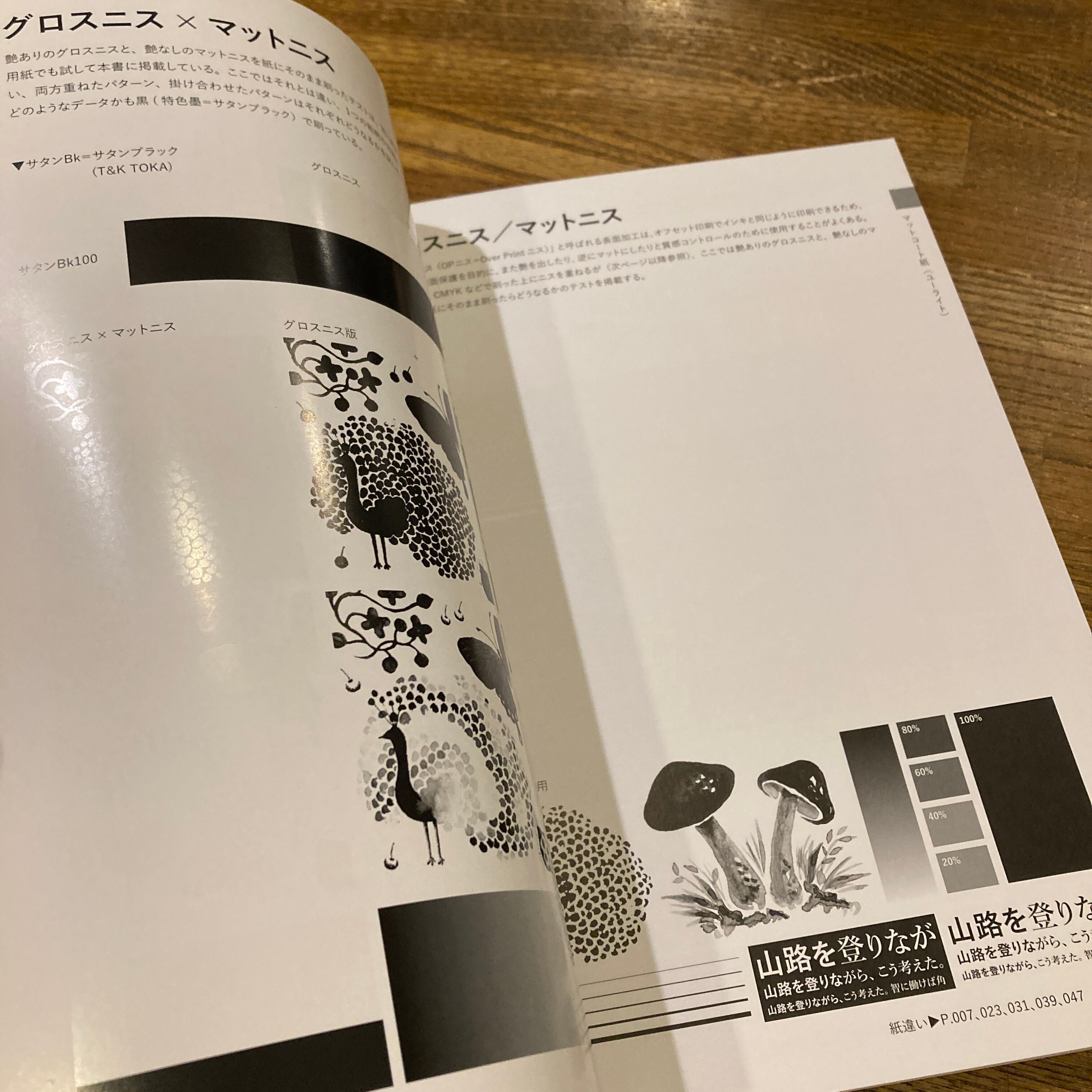 印刷用紙サンプルBOOK 200種類以上の用紙に同絵柄・文字を印刷 印刷