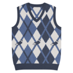 WIGGLE ARGYLE Knit Vest　[T0098]