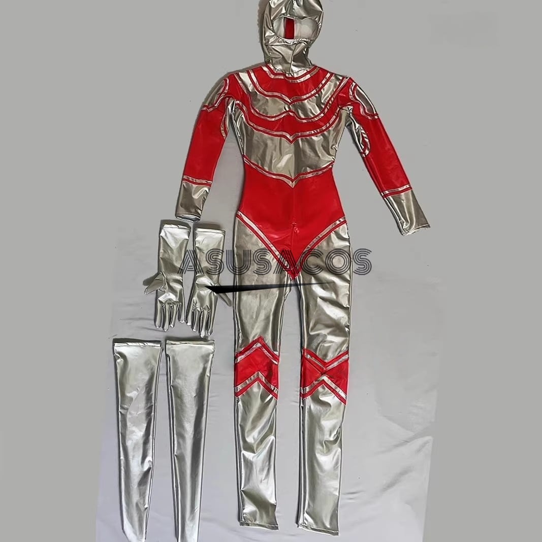 ASUSACOS 実物撮影！ ウルトラマンジャック風 コスプレ衣装 PU レザー