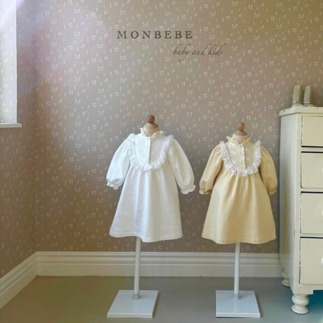 【新作予約】【monbebe】レースデザインワンピース Kids 韓国キッズ服