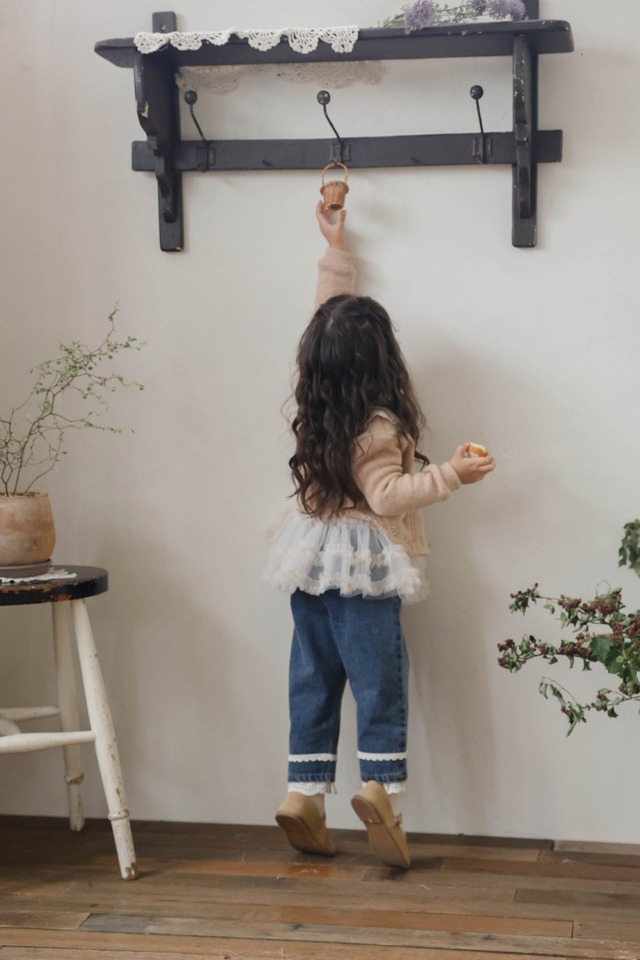 ※ほつれ有※【即納】<flo>  Audrey denim pants