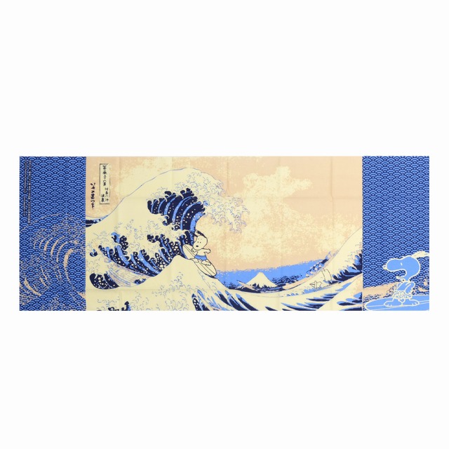 スヌーピー 　手拭い　葛飾北斎　神奈川沖浪裏