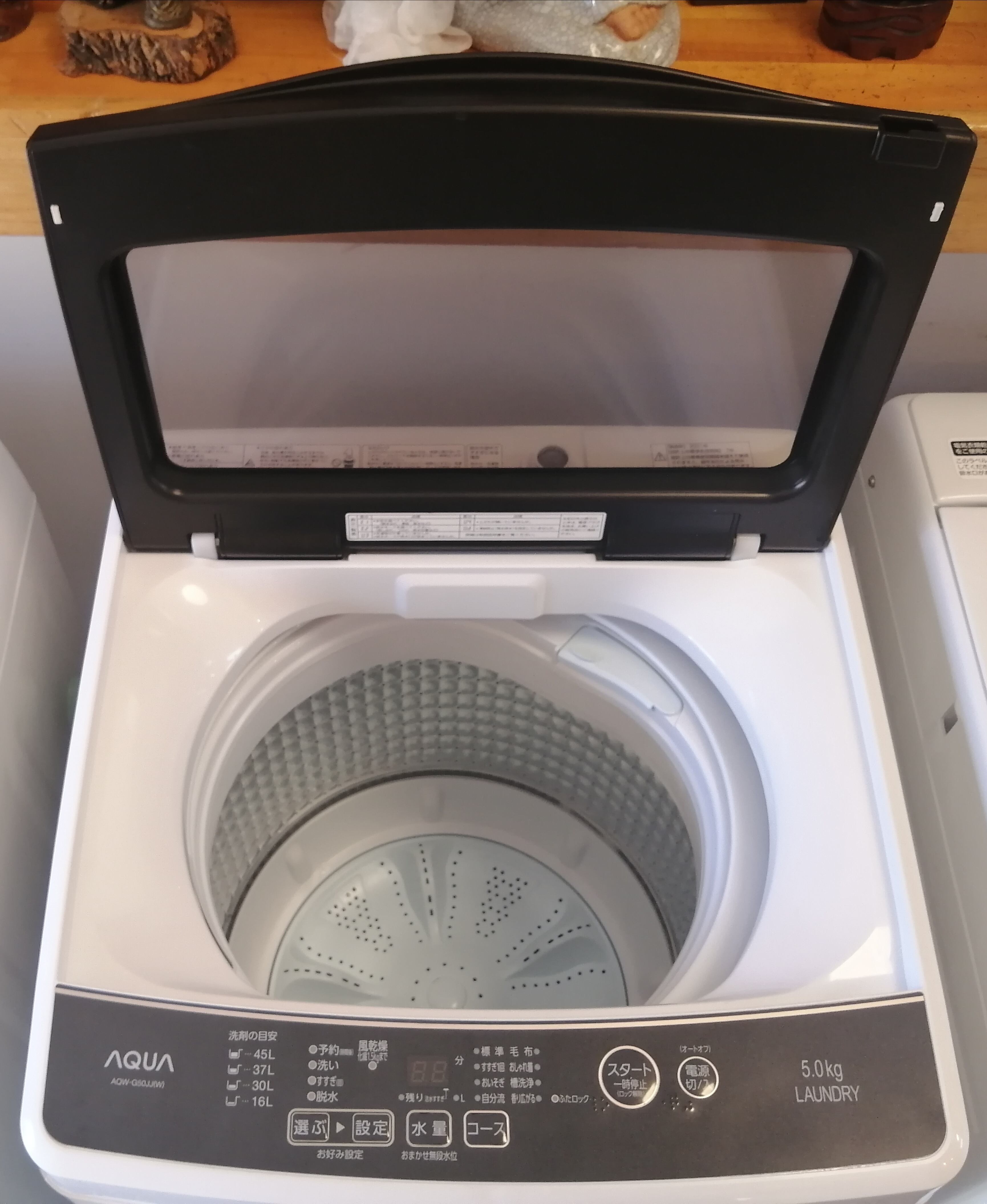 美品 AQUA AQW-G50JJ 5.0kg 全自動洗濯機 家庭用 2020年製 アクア