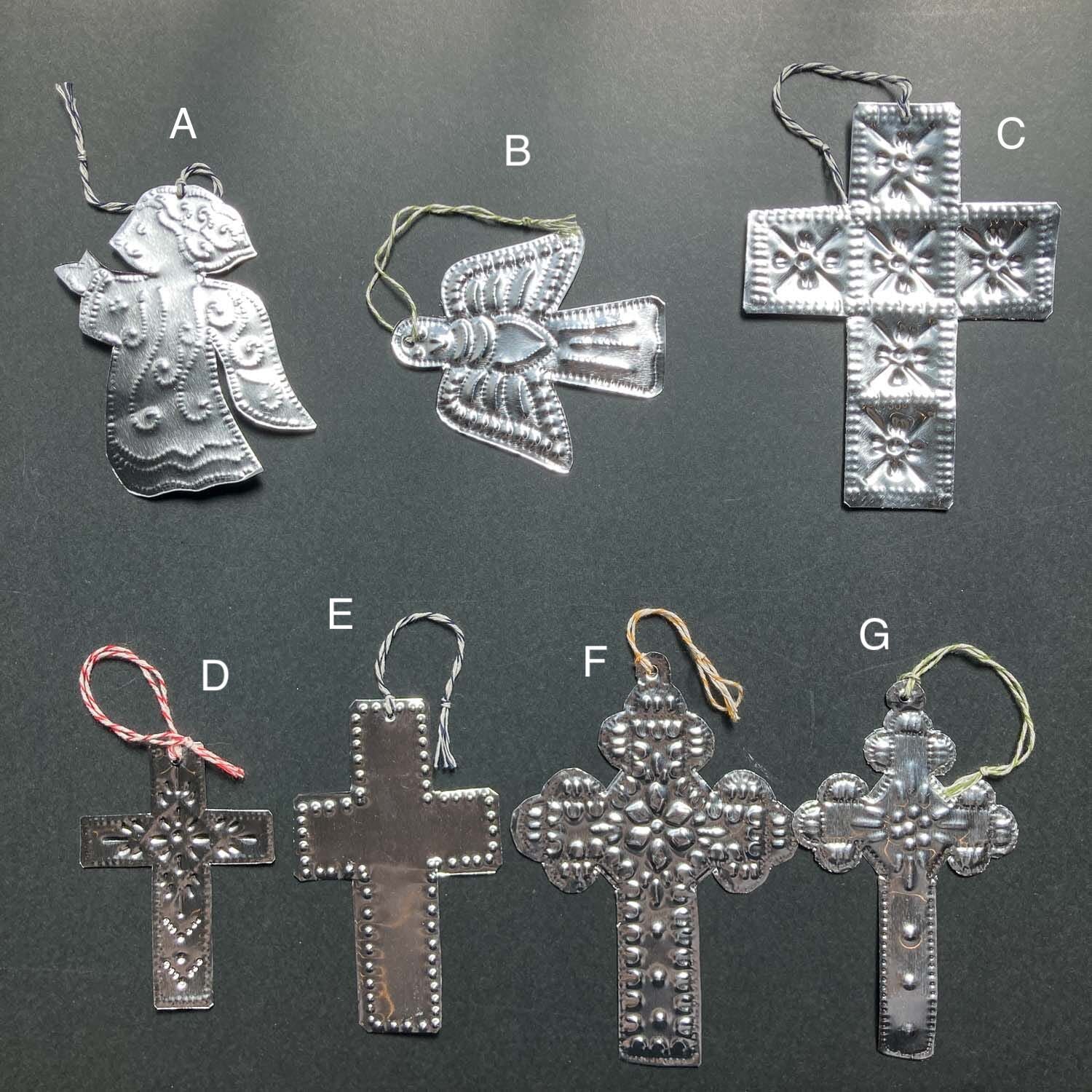 アルミオーナメント 天使とクロス | Dua-アクセサリーパーツショップ