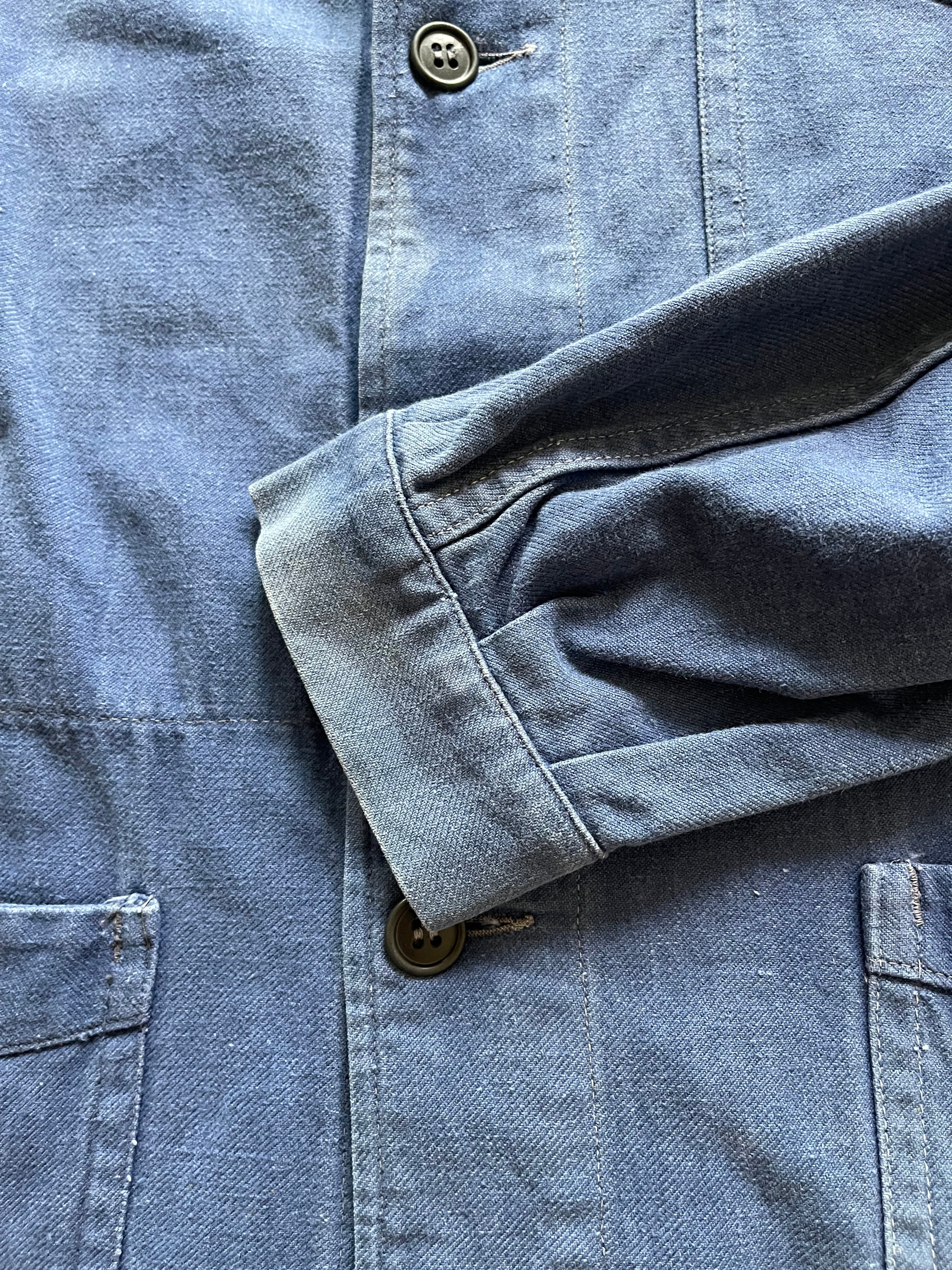 40's French vintage blue cotton work jacket | Le Coeur