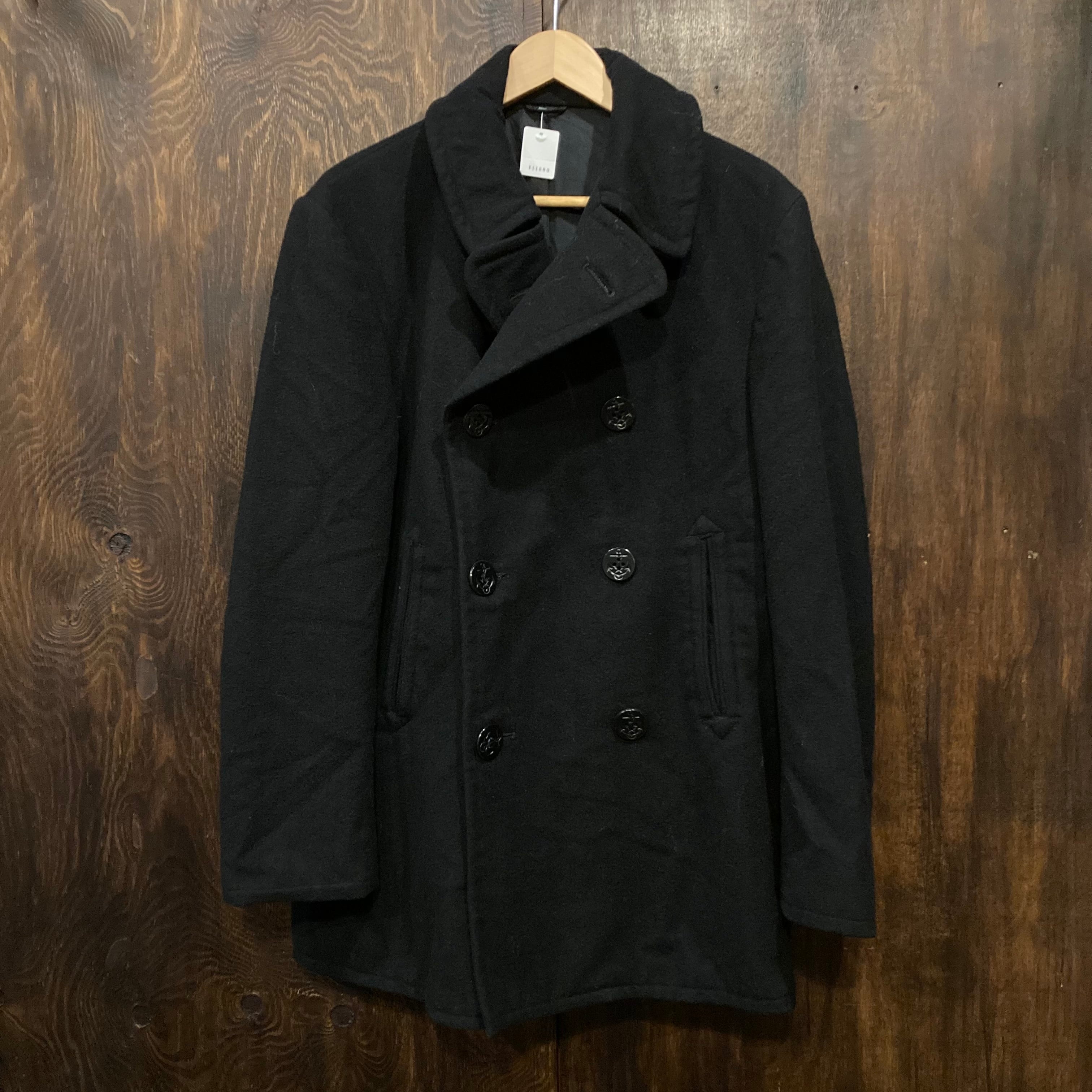 80s ヴィンテージ US NAVY OVER COAT アメリカ軍 pコート-