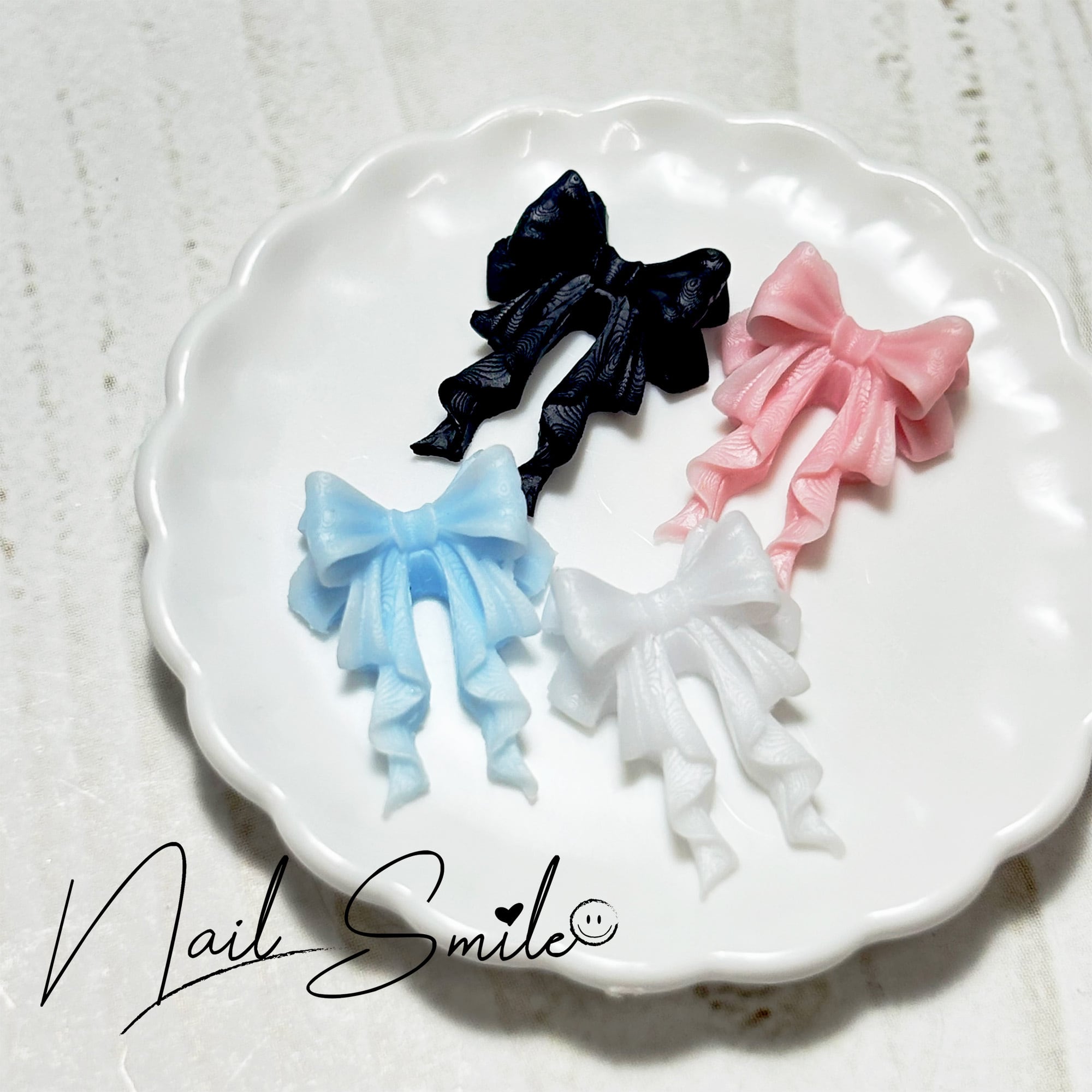 樹脂リボンパーツ（短）6P | Nail Shop Nail smile|ネイルスマイル