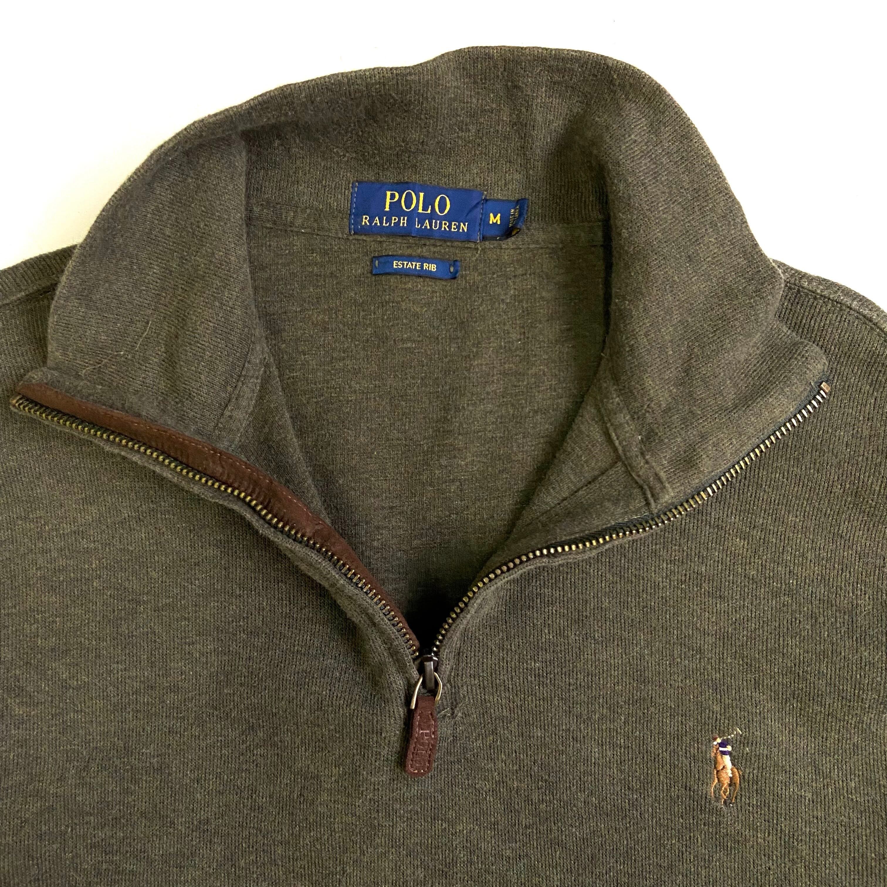 ラルフローレン　カーキ　ハーフジップ　ジップ Polo Ralph Lauren ポロ ラルフローレン ワンポイントロゴ 刺繍 ハーフ