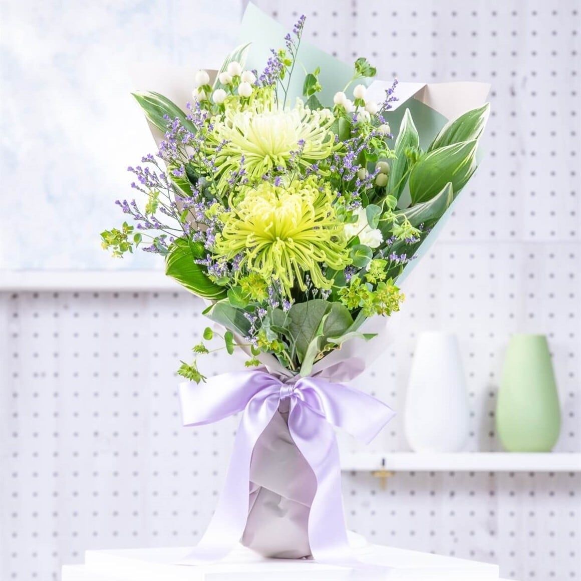 2025～お供え生花 対で飾れる旬の花束S｜お供え｜お仏壇｜法要