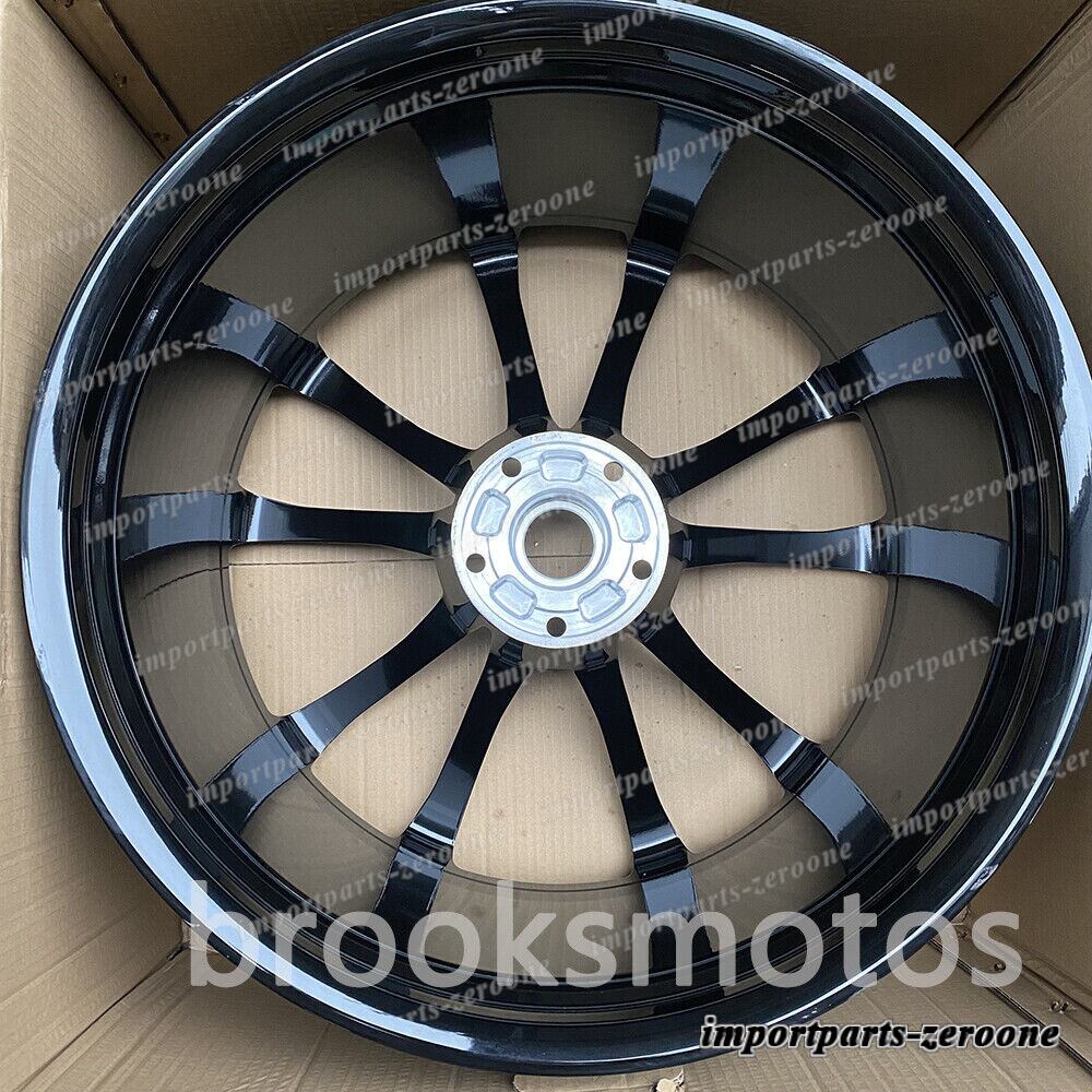 24インチ ツイン5スポークフルグロスブラックスタイル ホイール