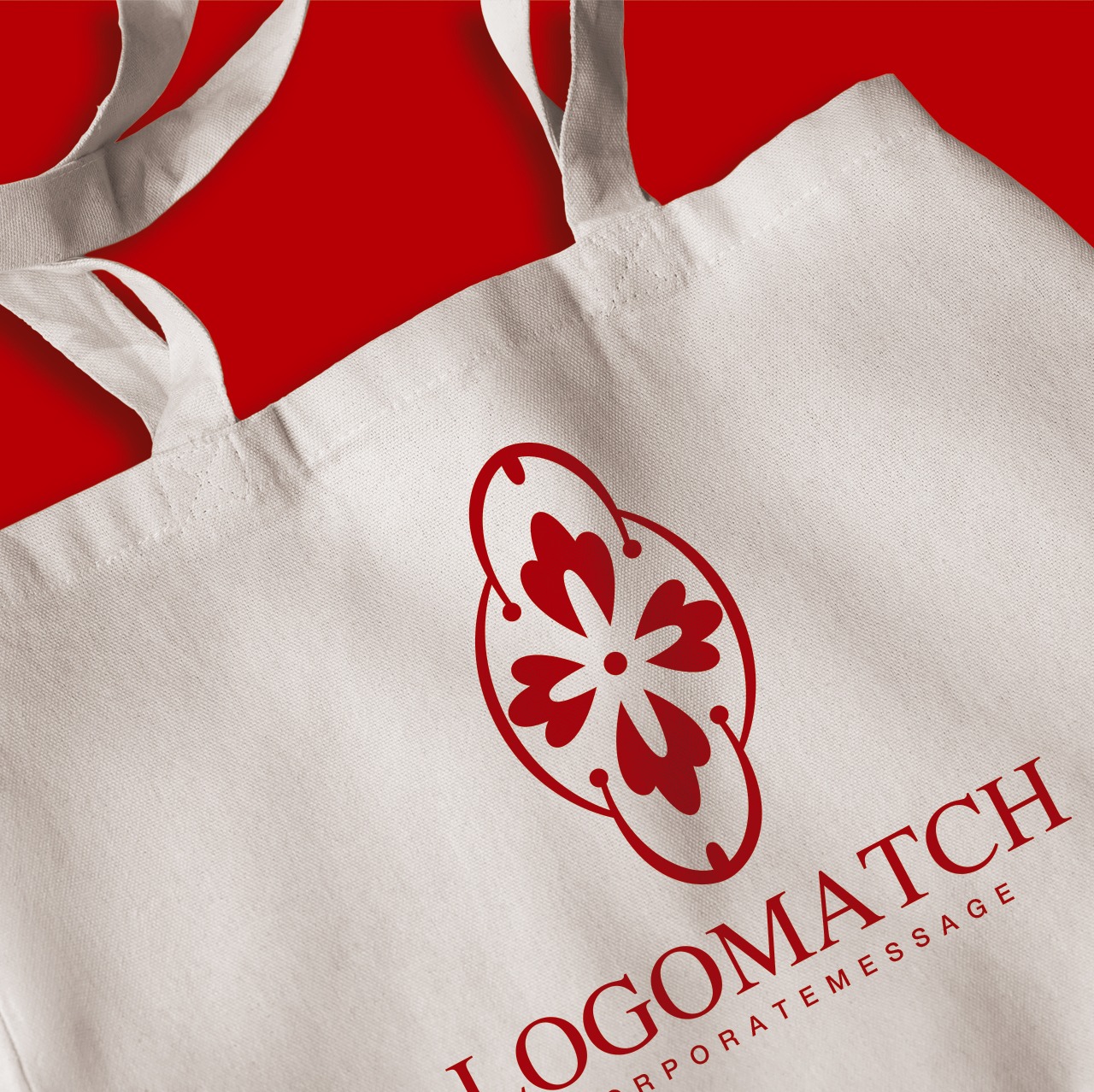 格調高い和の花柄のロゴ