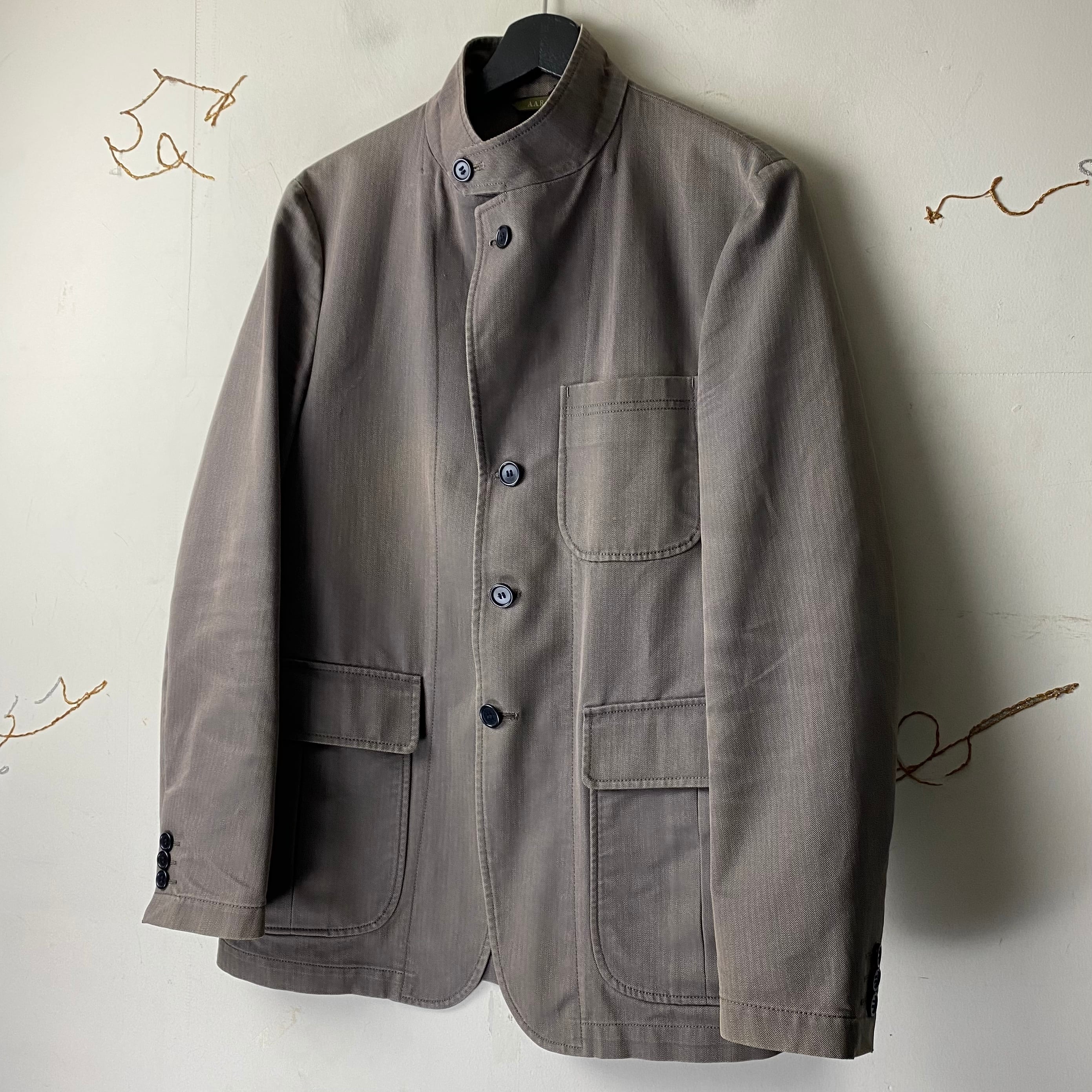 A.A.R YOHJI YAMAMOTO safari design hi-neck tailored jacket | NOIR