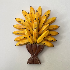 フォークアート 壁掛け バナナ