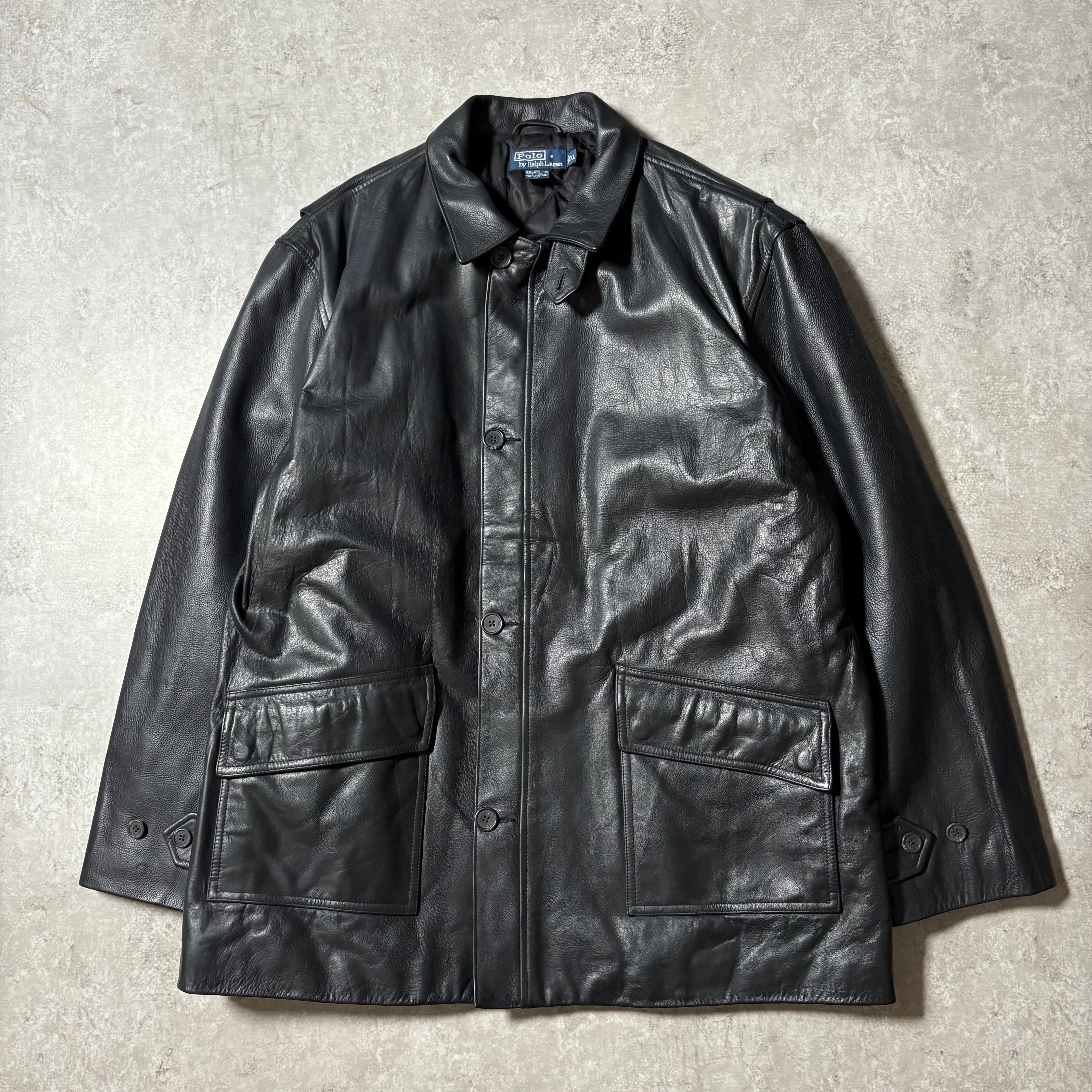 野村訓市着用 オールドギャップ レザーカーコート ブラック 1301 | Pay ID