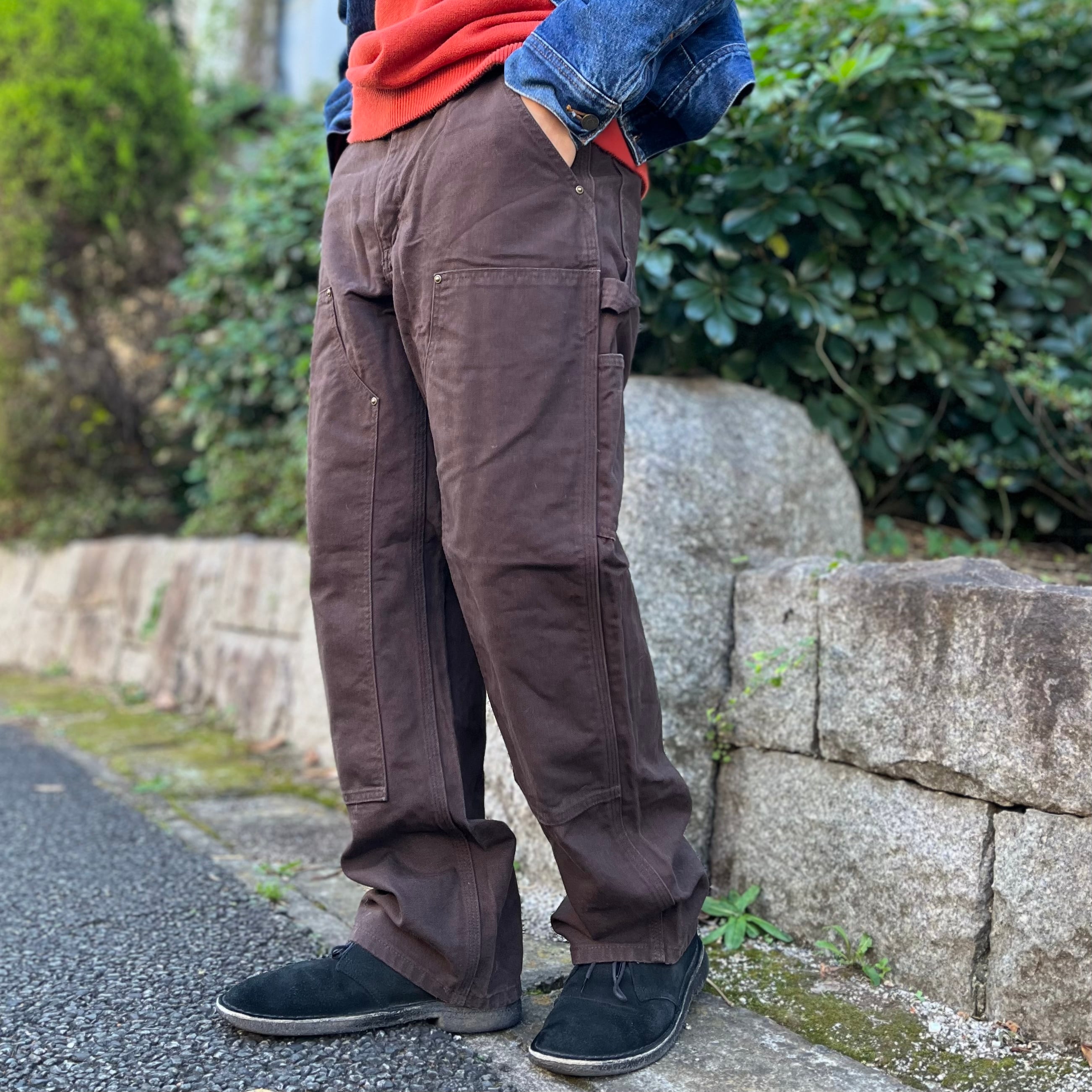 size:W33L30【 carhartt 】カーハート ペインターパンツ ダックパンツ ダブルニー ブラウン