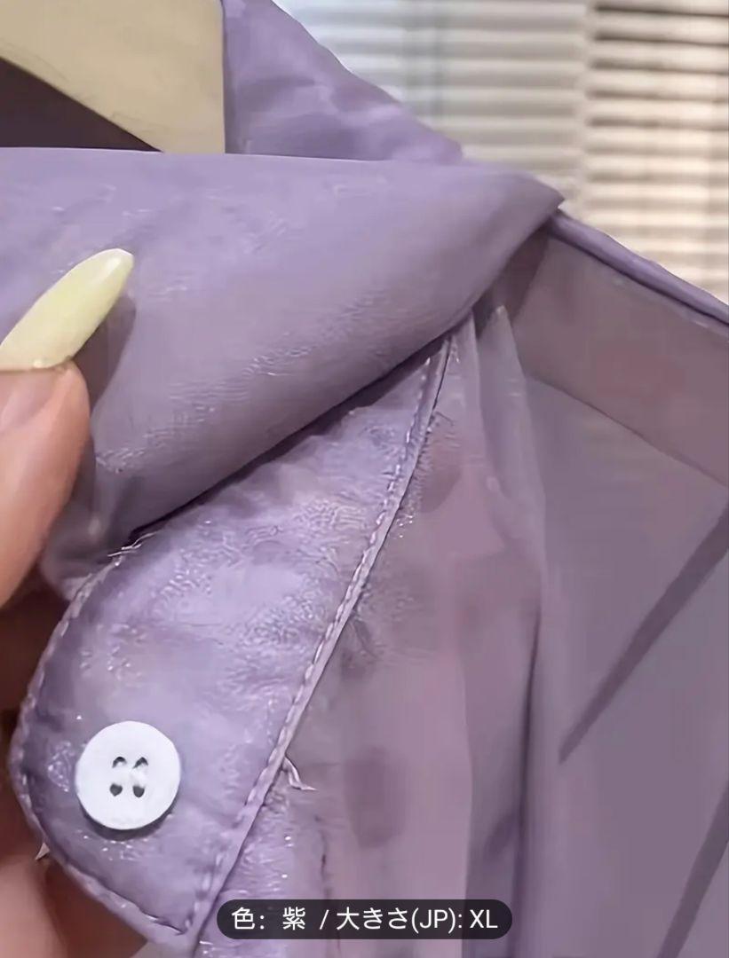 大人気♡アプリコット 長袖 シャツ XL 透け 夏 可愛い 上品 おしゃれ