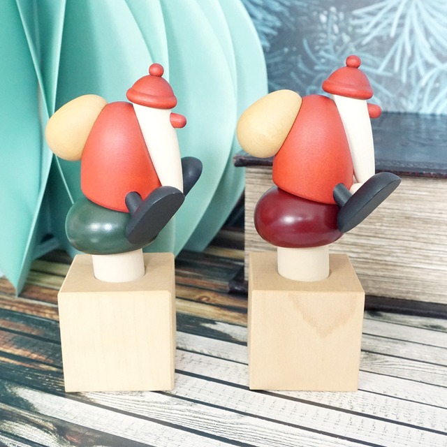 木製人形　サンタのワイン栓