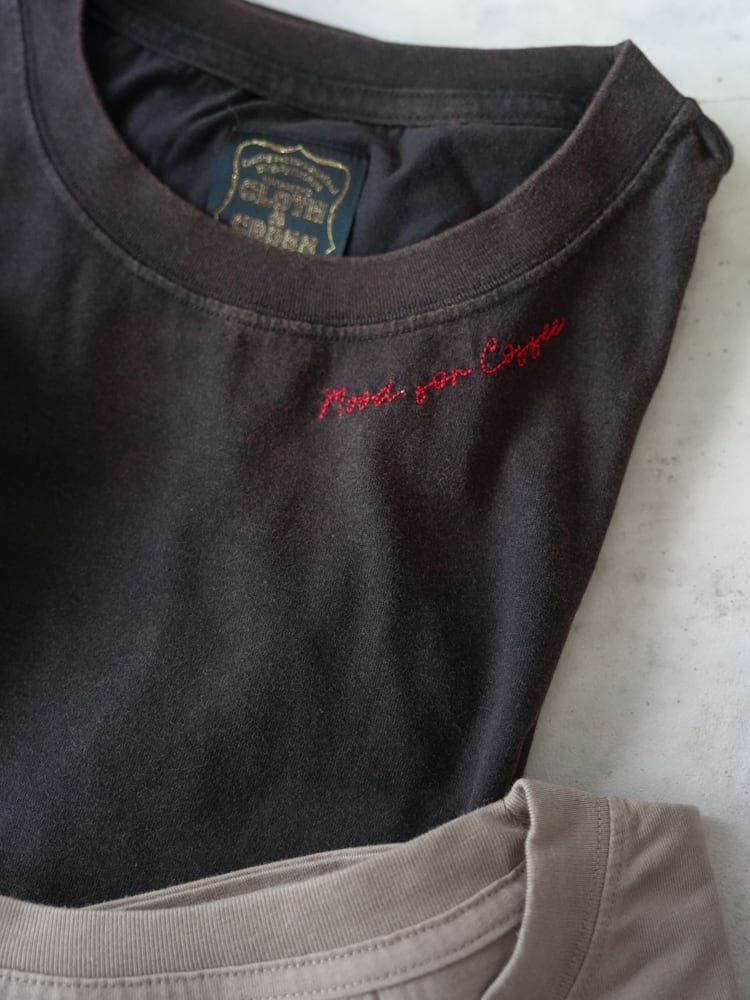 Cloth&Cross]COFFEE 刺繍T-sh with Drawstring Bag | fripons