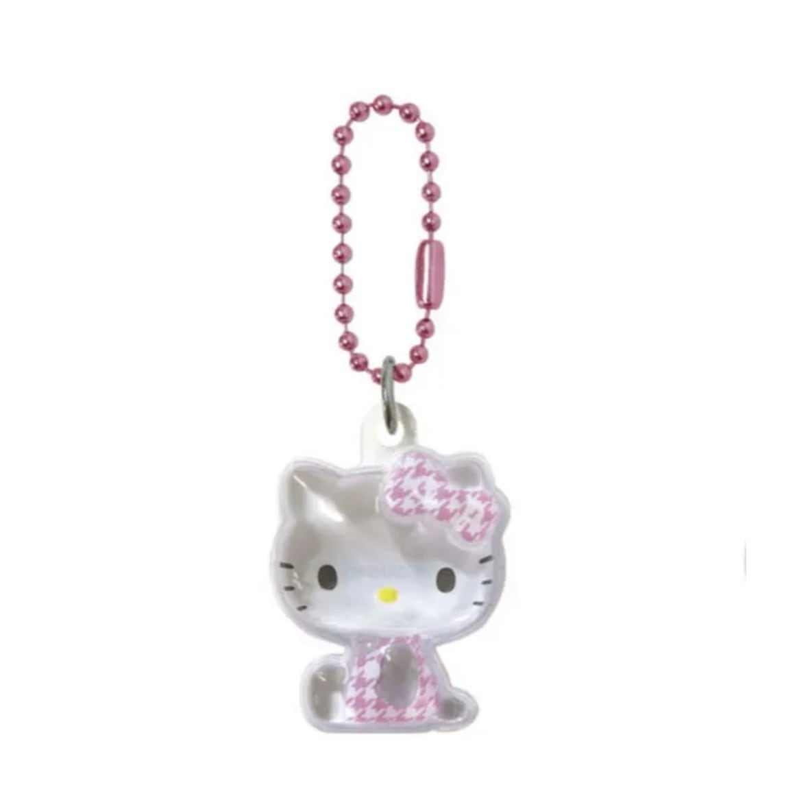 ぷっくりったいプチボールチェーン(キティ)千鳥格子/ピンク | candybox
