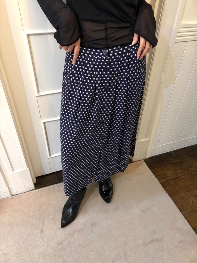 agnes b. / Star Print Button-Front Skirt (O)