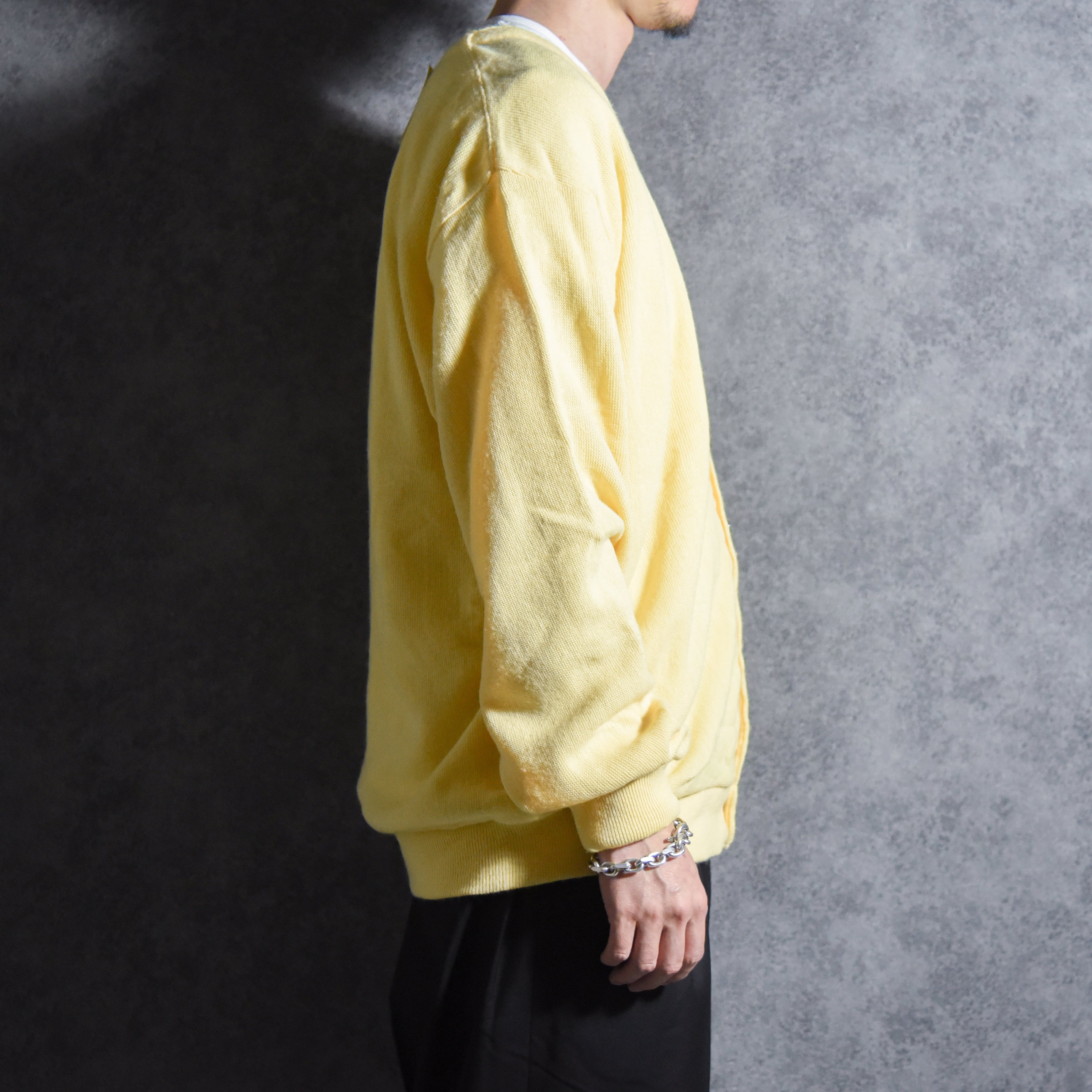 80-90s IZOD LACOSTE V Cardigan Vintage Knit アイゾッド ラコステ