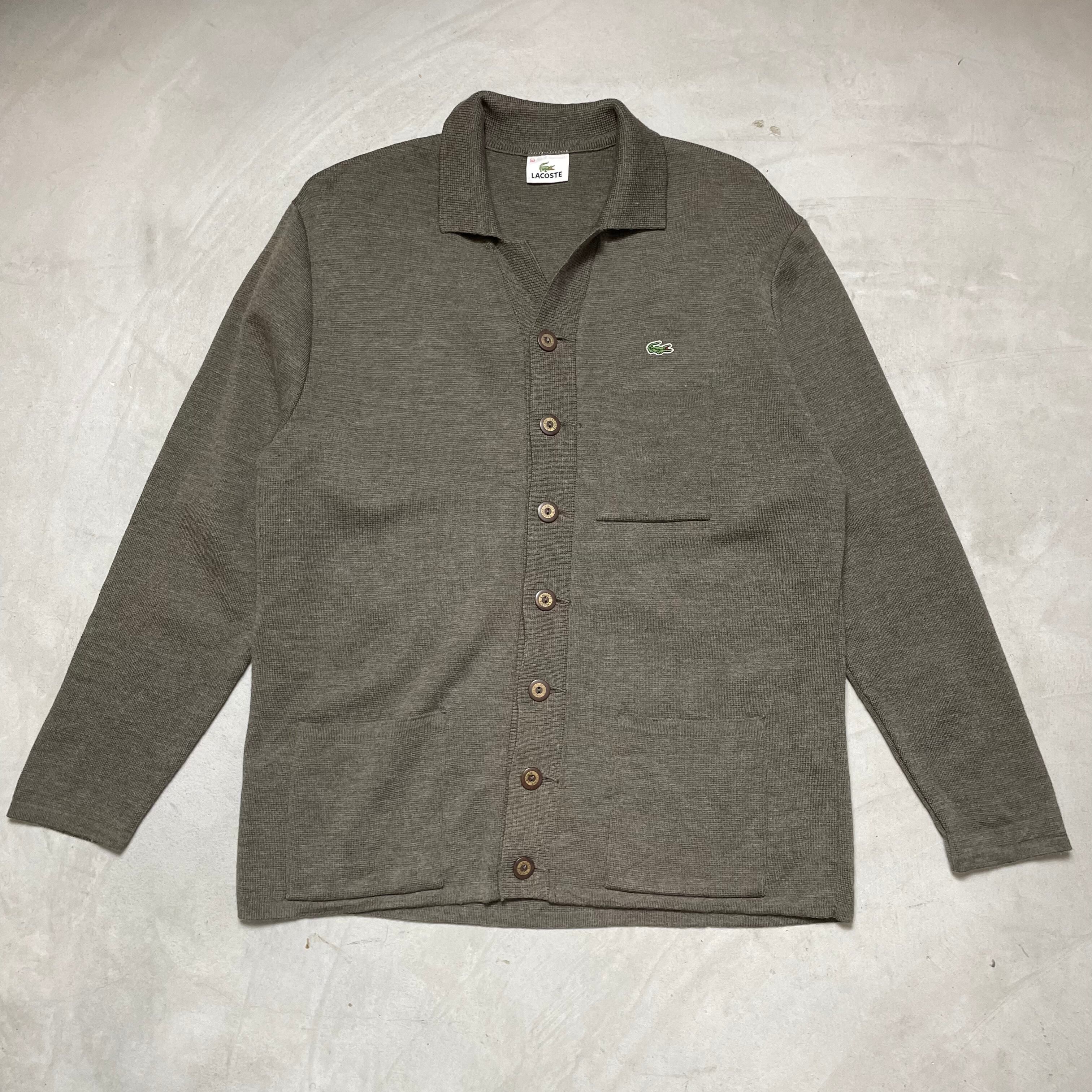 LACOSTE ラコステ ウール×アクリル ニットセーター メンズXL相当 古着 ブラウン ヴィンテージ ビンテージ 【ニットセーター】