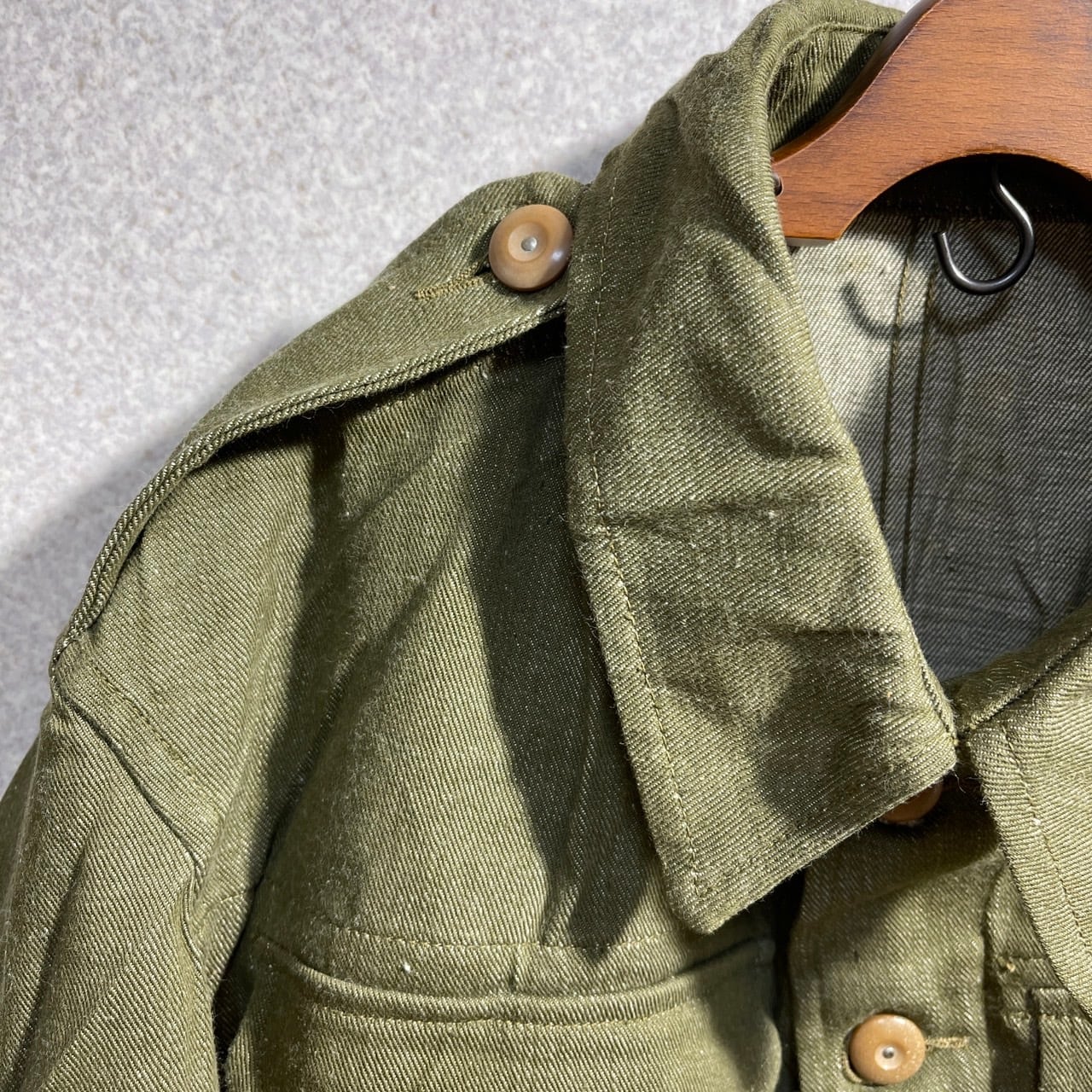 DEADSTOCK【BRITISH ARMY】GREEN DENIM BATTLE DRESS JACKET デッド