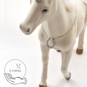 Lucky horse shoe✴︎ 幸運を呼ぶ馬蹄ダイヤモンド　 チェーン　ネックレス silver925  シルバー925  幸運の馬蹄ペンダント