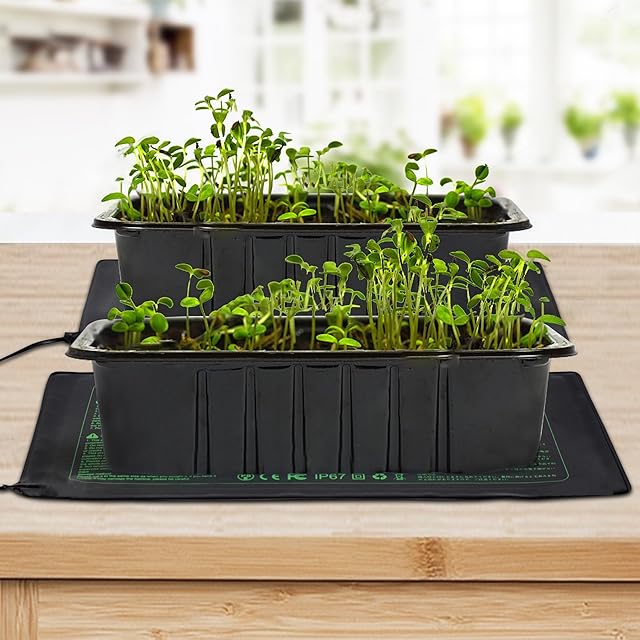 Bunmery 育苗マット 2枚セット コントローラー付き 温度調整可能 植物