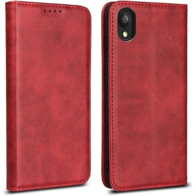 Galaxy A23 5G ケース 手帳型 SC-56 C 手帳 ギャラクシーA23 5G スマホケース ぎゃらくしー A23 カバー手帳型 エー23 手帳ケース A23 携帯カバー SIMフリー GalaxyA235G SCG18 CASE 適用 BonwFzin PU レザー ベルトなし マグネット フリップ ケース 手帳 カードケース スマホケース カード収納 携帯カバー カード入れ スタンド 落ち着いた色 レトロ レッド 2083