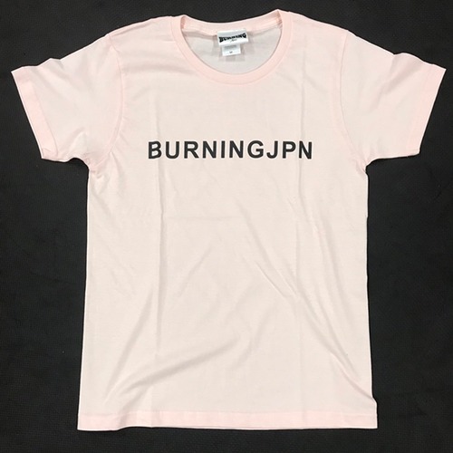 シンプルロゴ BURNING メンズTシャツ ピンク