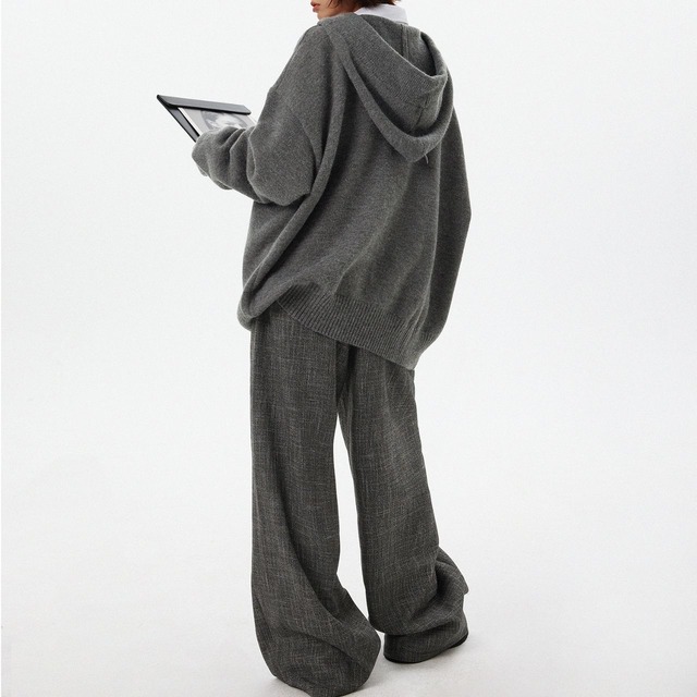 オーバールーズフーディニットトップ 3col   R01287