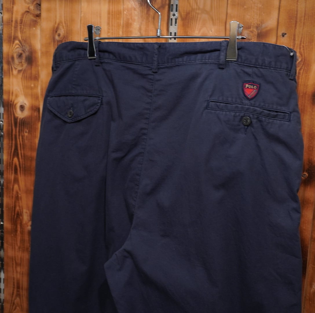 90s ralphlauren ネイビー チノパン W38/ラルフローレン ポロチノ polo