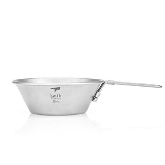 Keith チタン折りたたみハンドルシェラカップ　300ml　Titanium Bowl with Folding Handle  Ti5320