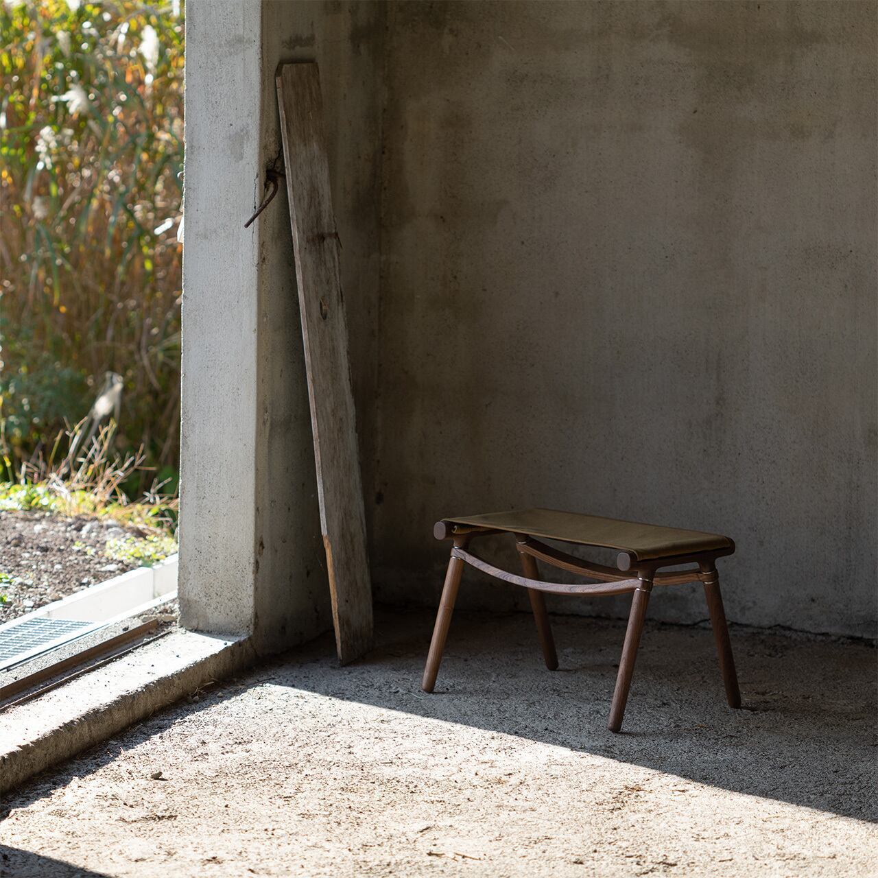 IKIKI Side Stool Walnut Canvas【Black/Olive】※他商品と同梱