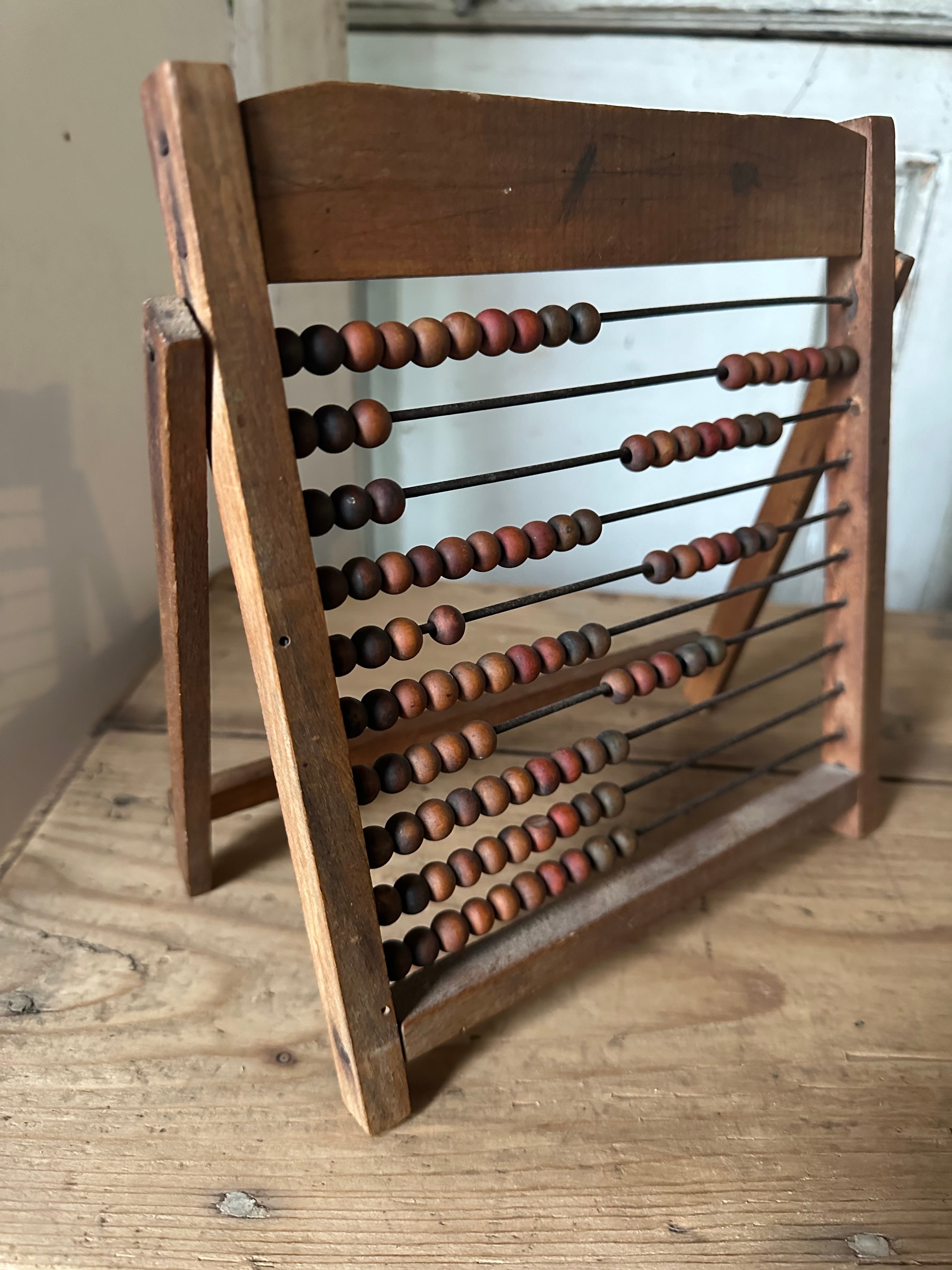 子供用Franceアバカス 木製そろばん 10ライン おもちゃ | Brocante de