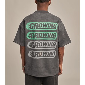 【DRIP5494】D/B Heavy-coloured Retro Print Tee