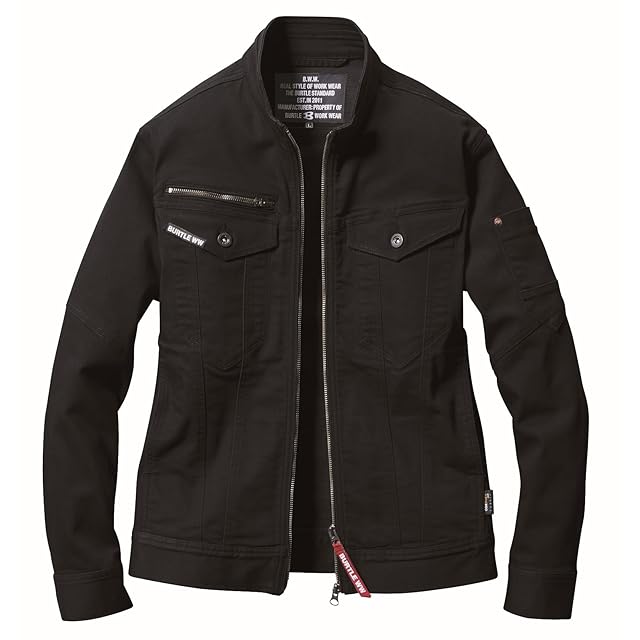 リッチベルベット ラインジップジャケット【Black】(gr46) | Pay ID