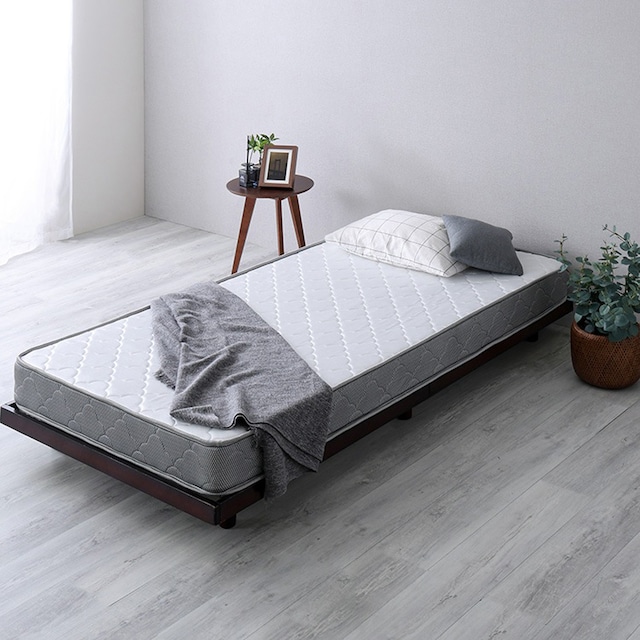 脚付きポケットコイルロールマットレス すのこベッド セミシングルサイズ