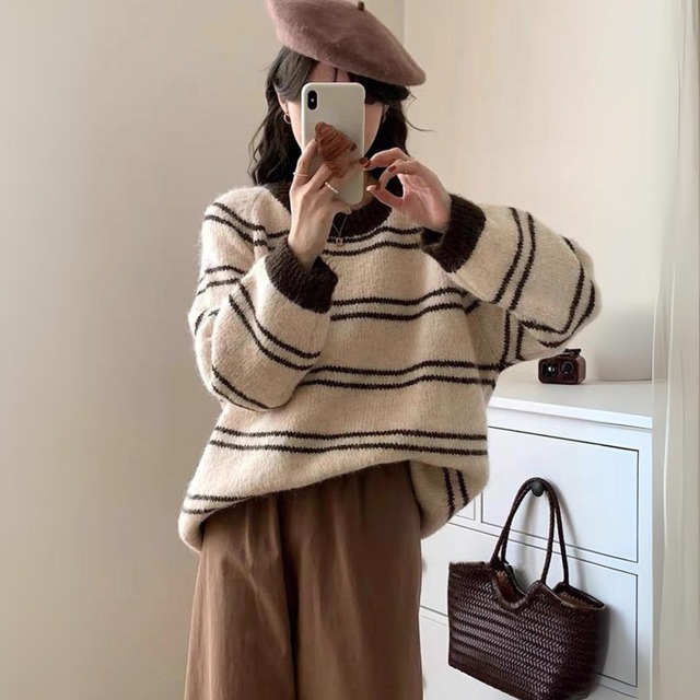 ルーズラインニットプルオーバー　　11995