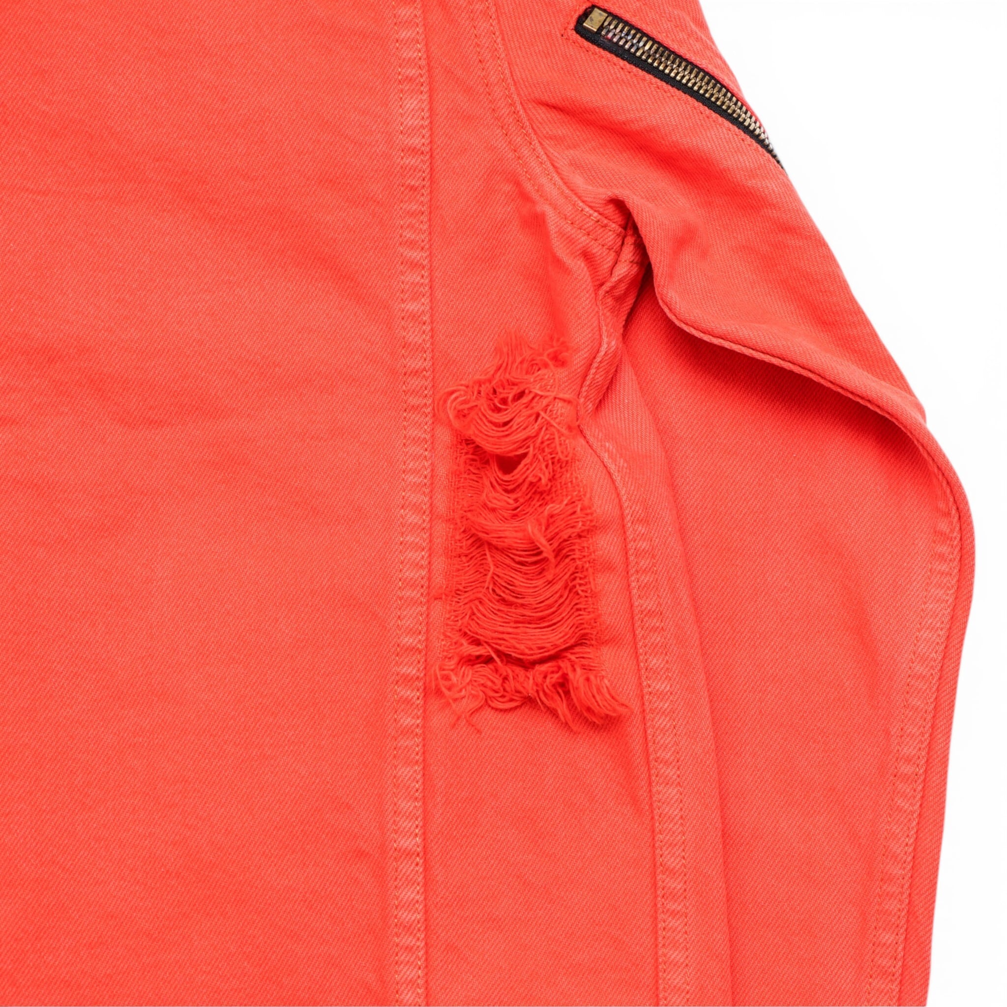 424 Denim Jacket orange Damage デニムジャケット オレンジ サイズS